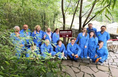 Panda Volunteer at Dujiangyan Panda Base