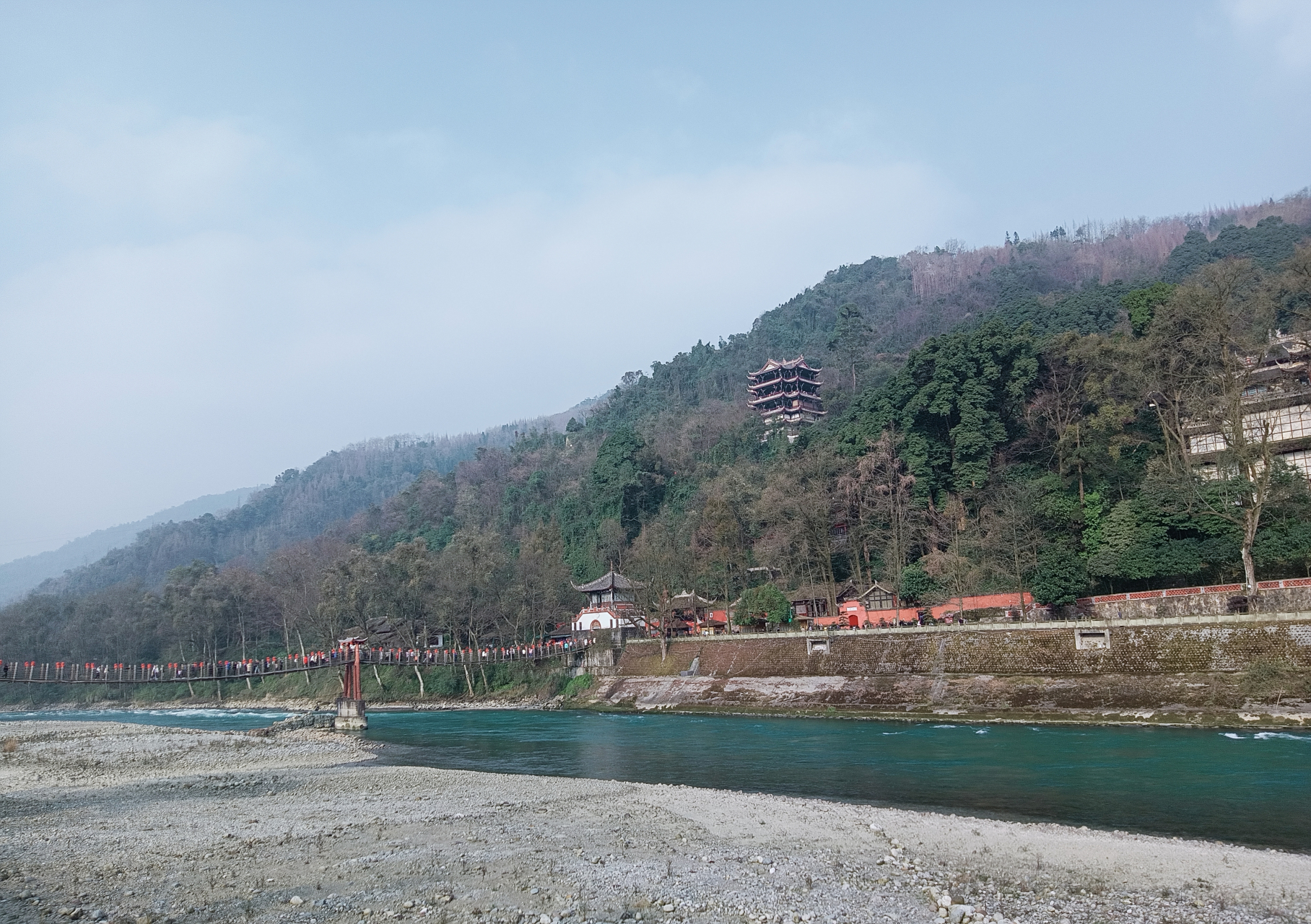 The flying sand weir at Dujiangyan Irrigation System