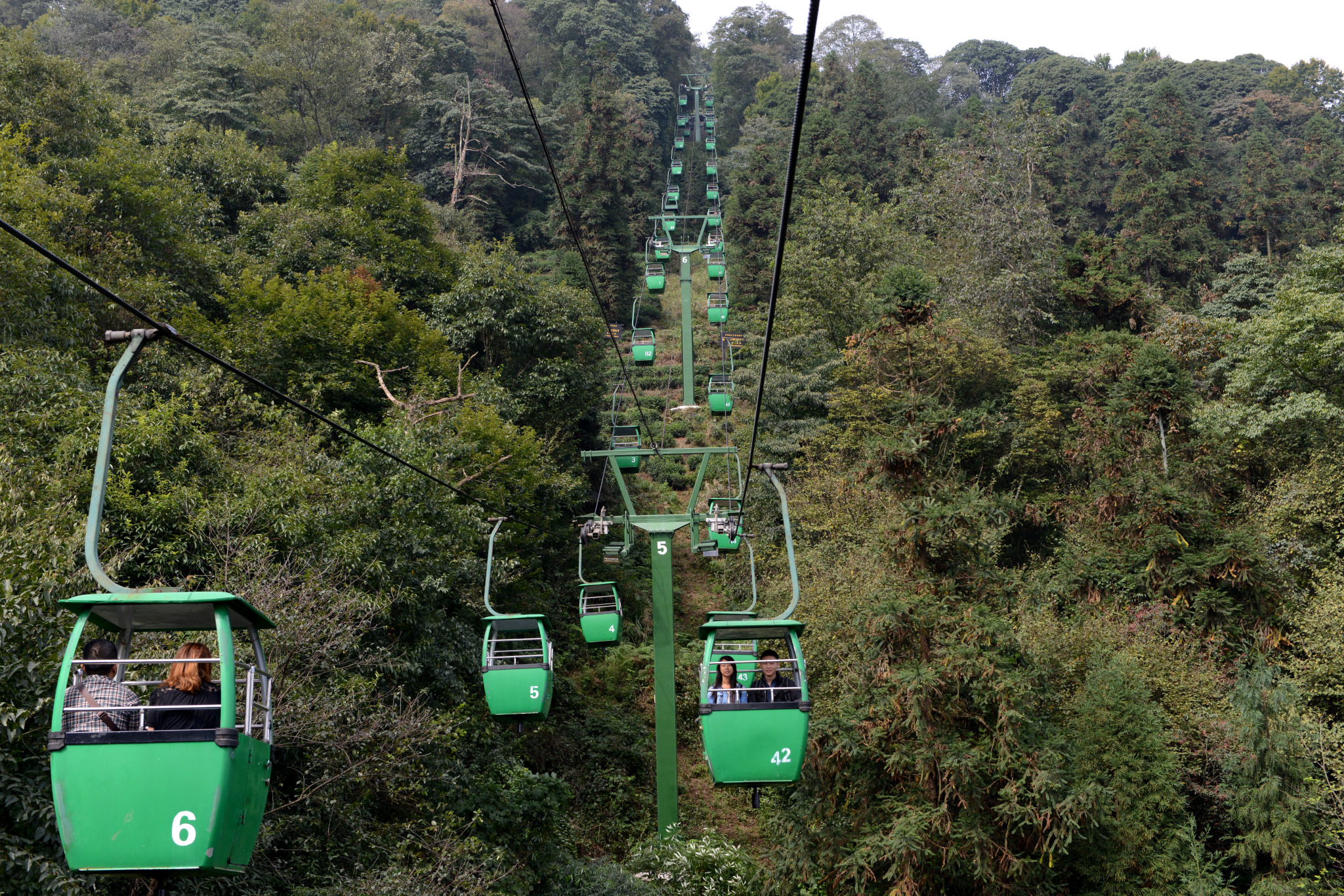 Mount Mengding - cable car views